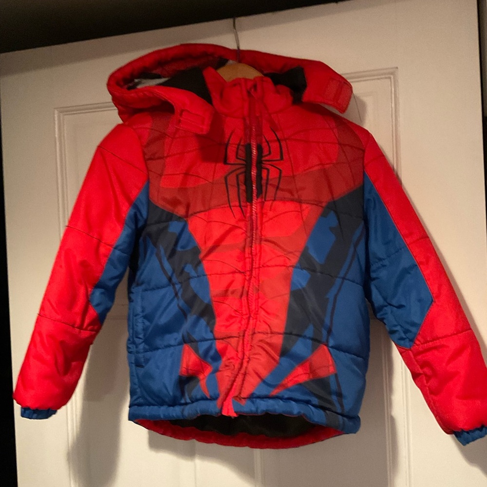 Red and Blue Spider-Man Kids Jacket size 6